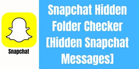 snapchat hidden folder